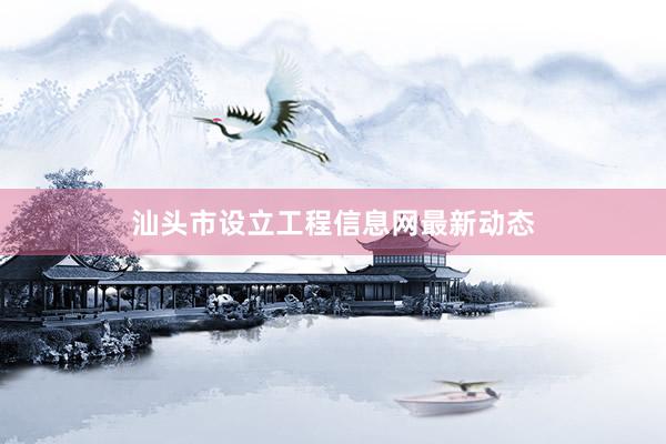 汕头市设立工程信息网最新动态